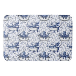 Tapis De Bain Octopus de la Marine Nautique dans une baignoire