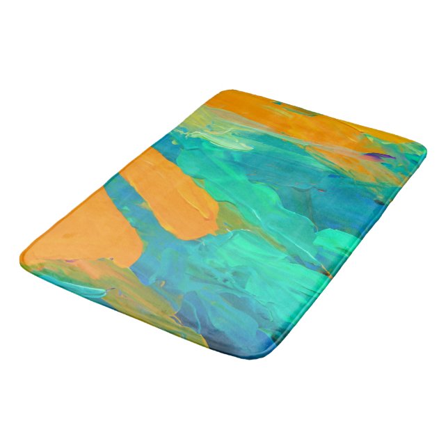 Tapis De Bain Oeuvre Abstraite moderne (Angle)