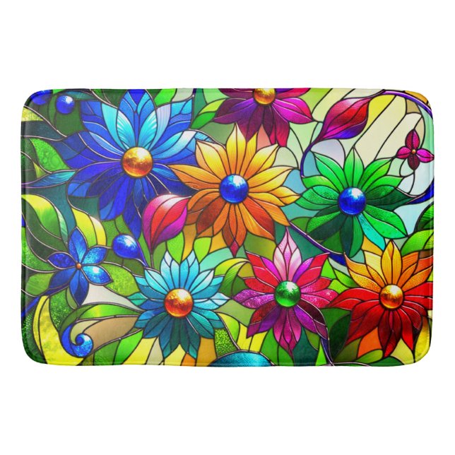 Tapis De Bain Oeuvre de fleurs (Devant)