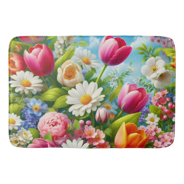 Tapis De Bain OEuvre florale/printanière (Devant)