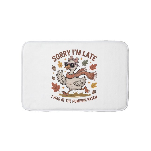 Tapis De Bain Oie d'automne drôle (Devant)