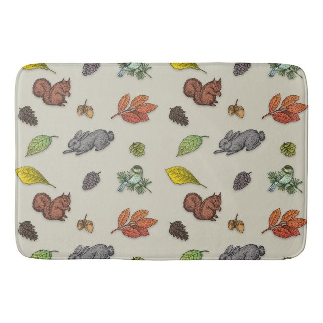Tapis De Bain Oiseau rouge moderne (Devant)