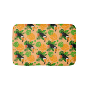 Tapis De Bain Oiseau tropical Toucan Motif sans couture