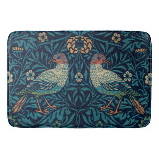 Tapis De Bain "Oiseaux" par William Morris Motif bleu 