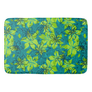Tapis De Bain Olowalu Hibiscus Hawaiian Camo Tropical