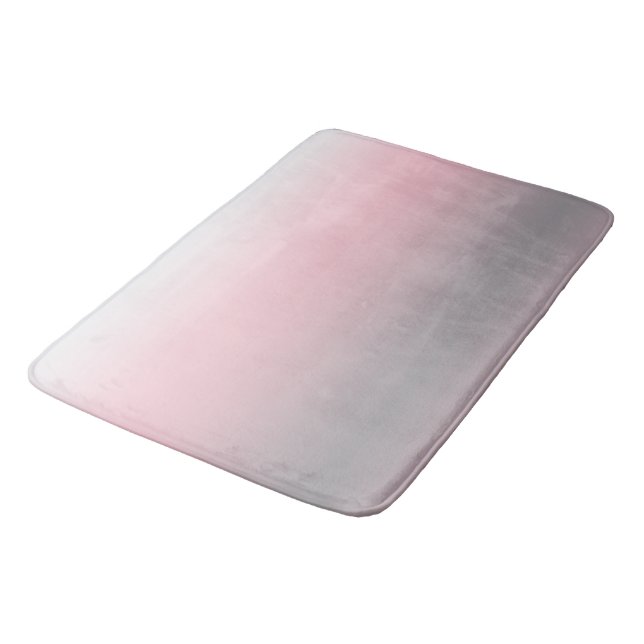 Tapis De Bain Ombre blanc rose gris (Angle)