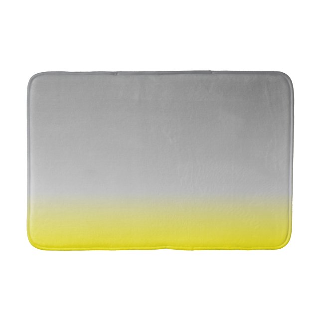 Tapis De Bain ombré gris jaune moderne (Devant)