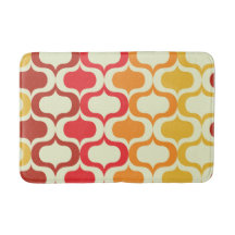Ombre Retro Ogee en Orange, Tangerine et Rouge