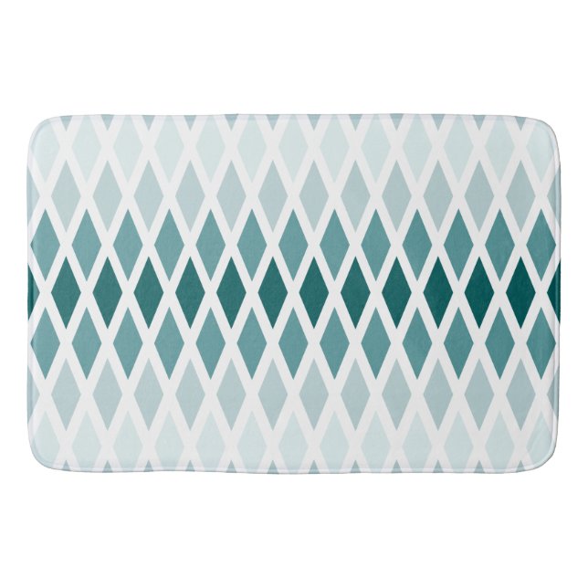 Tapis De Bain Ombre turquoise de diamant (Devant)