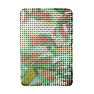 Tapis De Bain On dirait un panier tissé sur une photo d'herbe