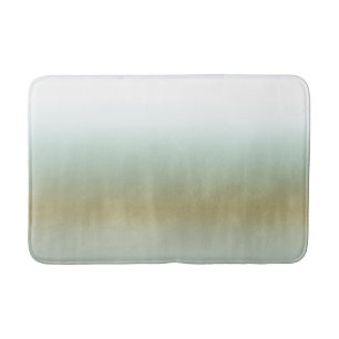 Tapis De Bain Or Élégant Blanc Mousse de Mer Moderne Côtière
