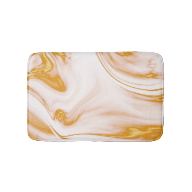 Tapis De Bain Or Et Marbre blanc (Devant)