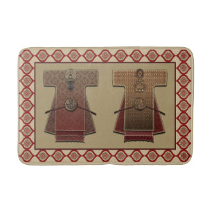 Tapis De Bain Or et rouge 2 de kimonos