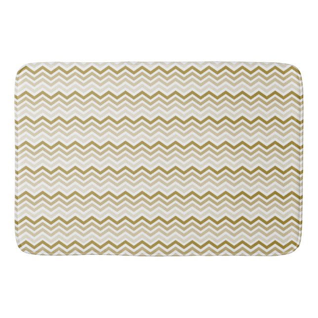 Tapis De Bain Or Ombre Chevron (Devant)