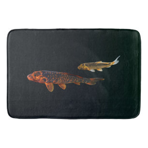 Tapis De Bain Orange Koi et Gold Koi