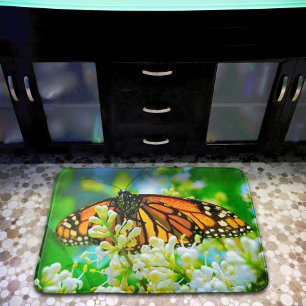 Tapis De Bain Orange Monarque Papillon Photo Moderne Simple Bold