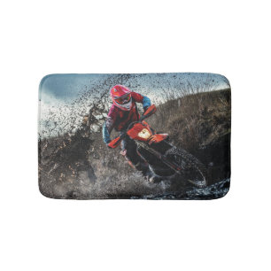 Tapis De Bain oreiller de jet de motard de cross