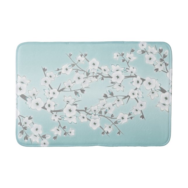 Tapis De Bain Oreiller lombaire botanique vert menthe frais (Devant)