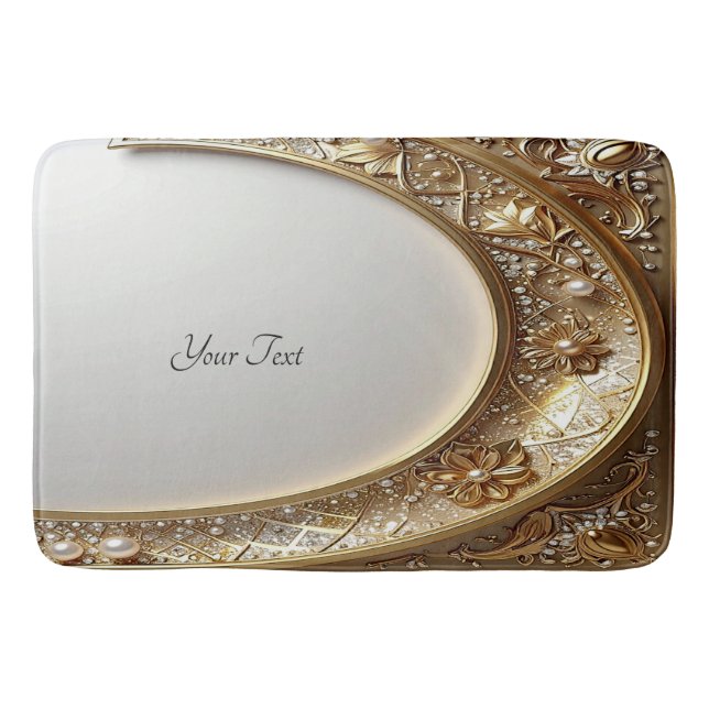 Tapis de bain orné doré (Devant)