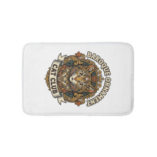 Tapis De Bain Ornement baroque Chat Cadeau amateur de chat - Orn