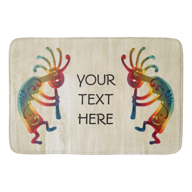 Tapis De Bain Ornements de KOKOPELLI + vos idées (Devant)