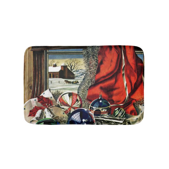Tapis De Bain Ornements de Noël (Devant)