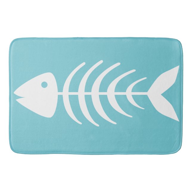 Tapis De Bain Os de poisson blanc côtier (Devant)