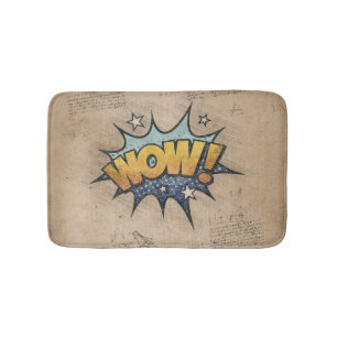 Tapis De Bain OUAH ! Livre de bande dessinée vintage Steampunk P