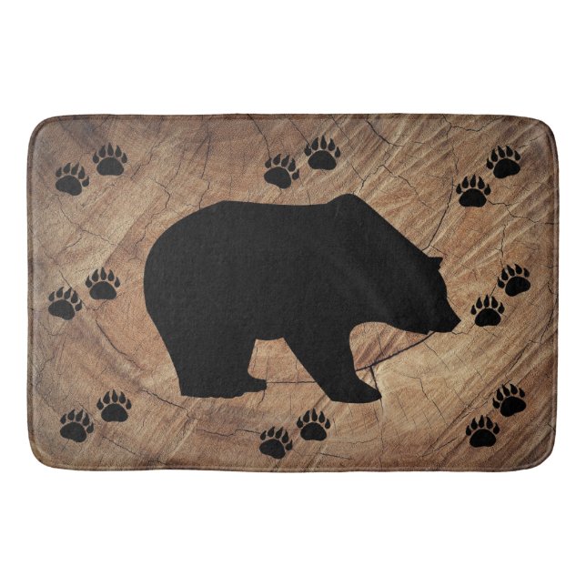 Tapis De Bain Ours Noir Et Paniers Ours (Devant)
