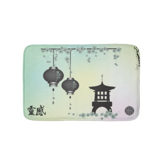 Tapis De Bain Pagode des lanternes noires "Inspiration"