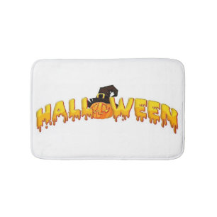 Tapis De Bain Paillasson de bain citrouille d'Halloween