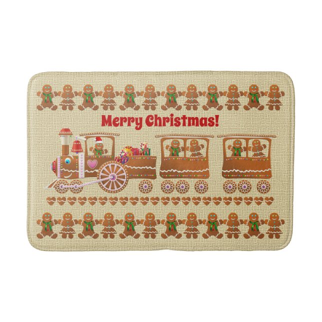 Tapis De Bain Pain d'épices Cookies de Noël Fête de Noël Mat de  (Devant)