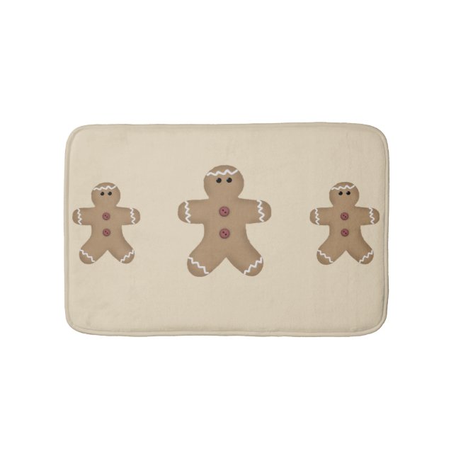 Tapis De Bain Pain d'épices Hommes Noël Bain Mat (Devant)