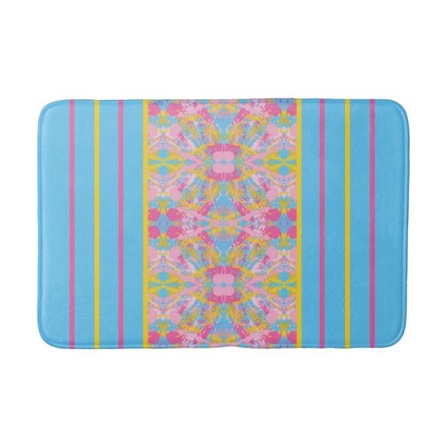 Tapis De Bain Paint rose et jaune (Devant)