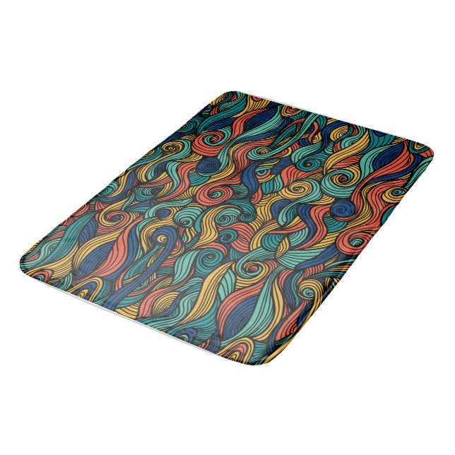 Tapis De Bain Paisley haché (Angle)