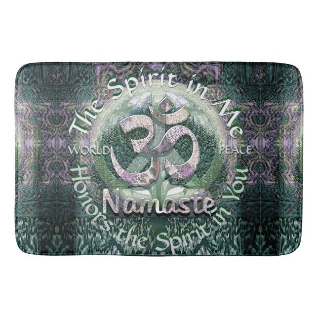 Tapis De Bain Paix du monde de mandala de Namaste (Devant)
