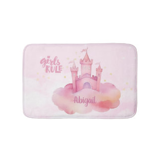 Tapis De Bain Palais de la Girl Rule sur le nuage rose