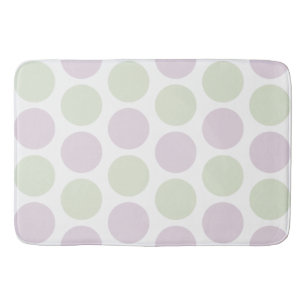 Tapis De Bain Pale pourpre et vert points Mat de bain