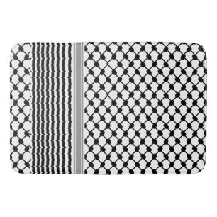 Tapis De Bain Palestinienne Hatta Keffiyeh Kufiya Folk (2 Motifs