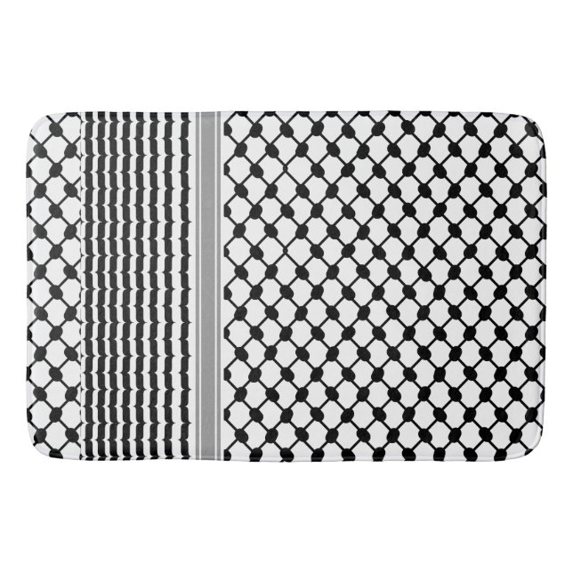 Tapis De Bain Palestinienne Hatta Keffiyeh Kufiya Folk (2 Motifs (Devant)