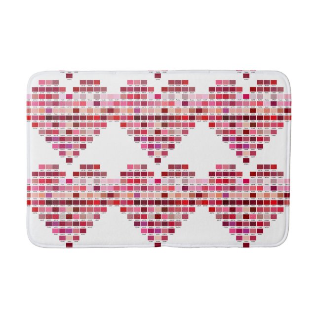 Tapis De Bain Palette couleur rouge, nuances rouges en forme de  (Devant)