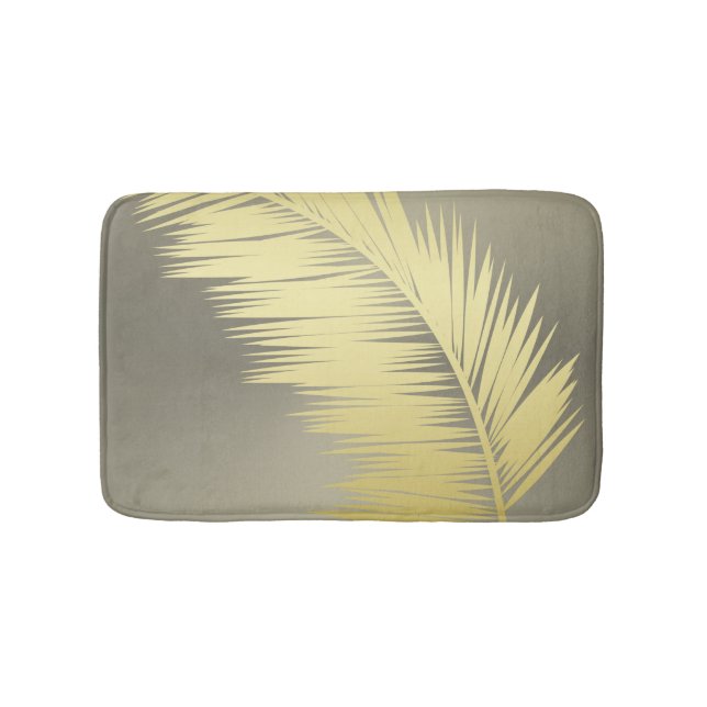 Tapis De Bain Palm Tropical d'or feuille (Devant)