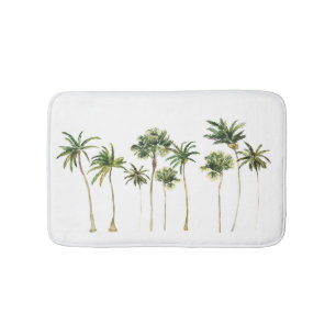 Tapis De Bain Palmiers tropicaux modernes