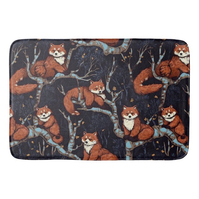 Tapis De Bain Pandas rouges dans les arbres (Devant)