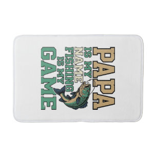 Tapis De Bain Papa La pêche est mon jeu Conception de chemise vi