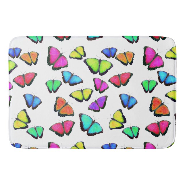 Tapis De Bain Papillon arc-en-ciel (Devant)