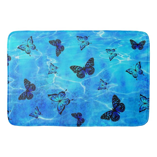 Tapis De Bain Papillon bleu (Devant)