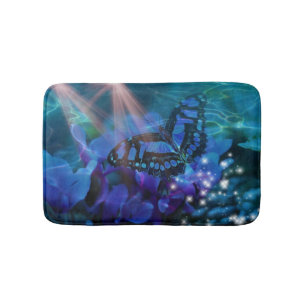 Tapis De Bain Papillon bleu magique