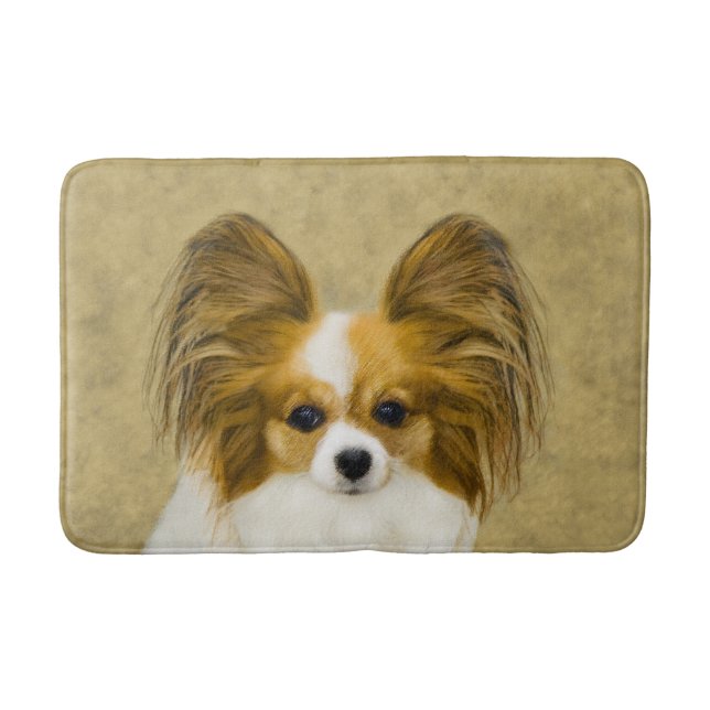 Tapis De Bain Papillon (Hound Tri) Peinture - Art original du ch (Devant)