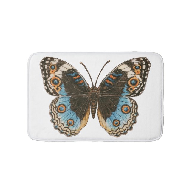 Tapis De Bain Papillon Pansy Bleu (Devant)